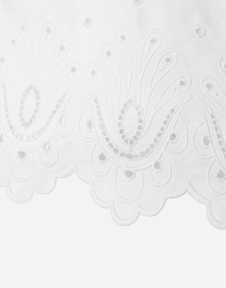 Dolce & Gabbana Топ из поплина с ажурной вышивкой белый L51N69FG5BL