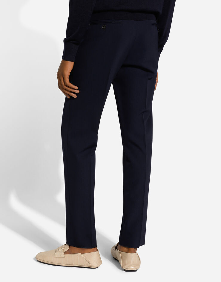 Dolce & Gabbana Pantalon couture en sergé stretch Bleu GY6UETFUBBQ