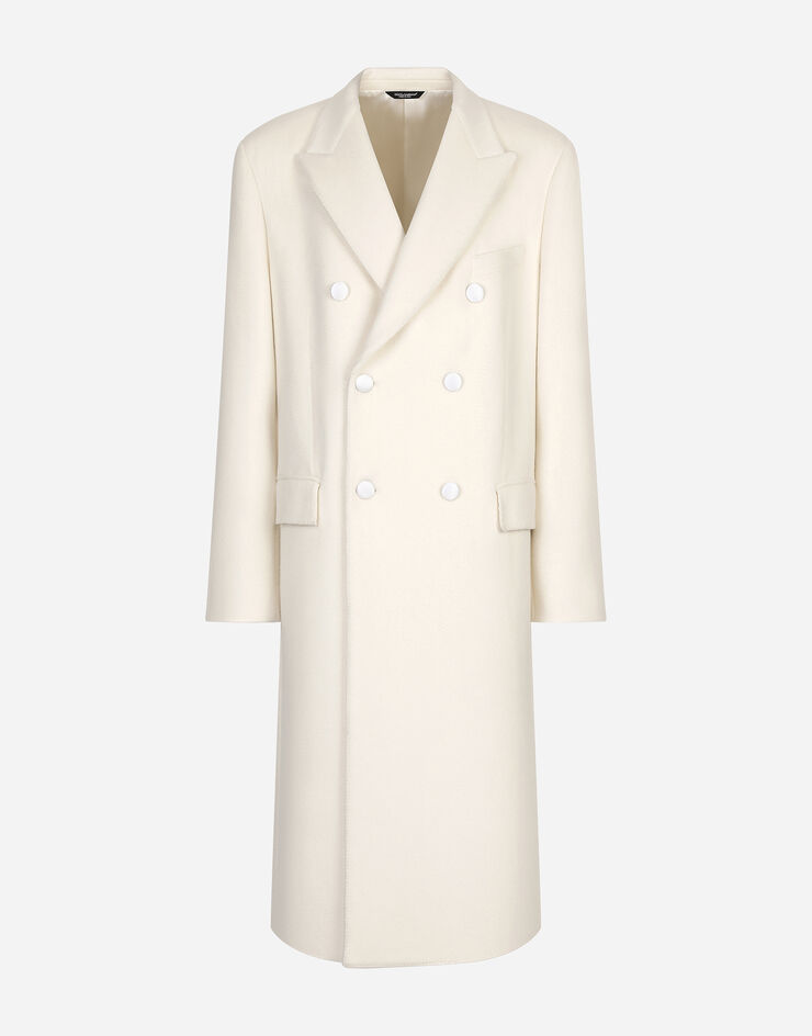 Dolce & Gabbana Double-breasted cashmere coat Beige G049ATFU2OI