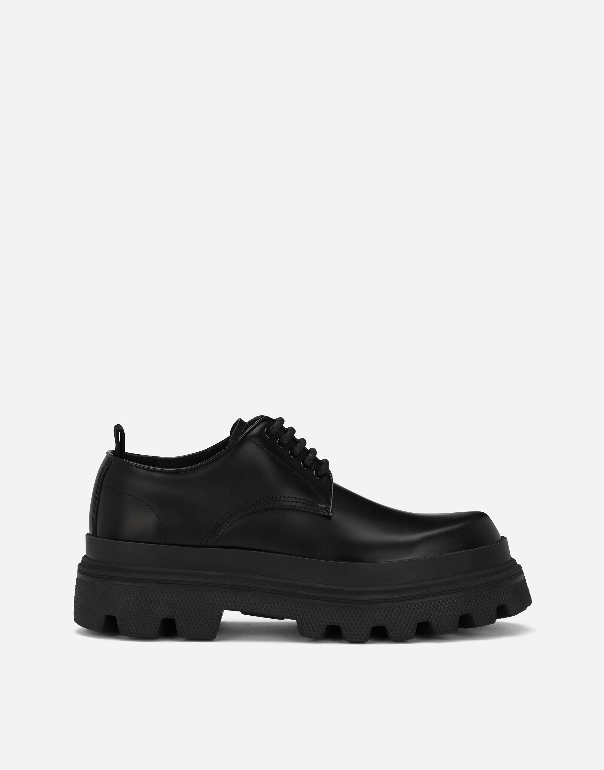 Dolce & Gabbana Brushed calfskin Derby shoes Black A10840A1203