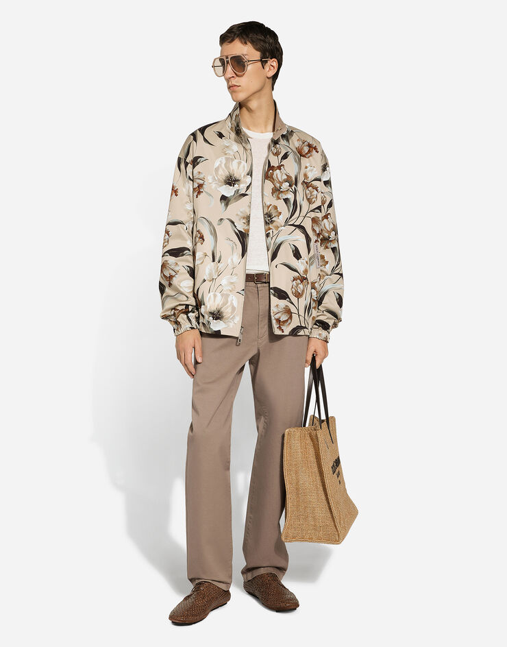 Dolce & Gabbana 로고 태그 라운드넥 리넨 스웨터 화이트 GXX02TJALAN
