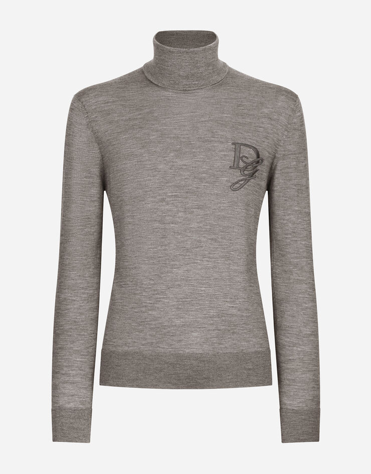 Dolce & Gabbana Cashmere turtle-neck sweater Grey GXW05ZJAWXR