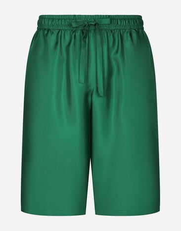 Dolce & Gabbana Embroidered silk jogging shorts Print BM2274AO667