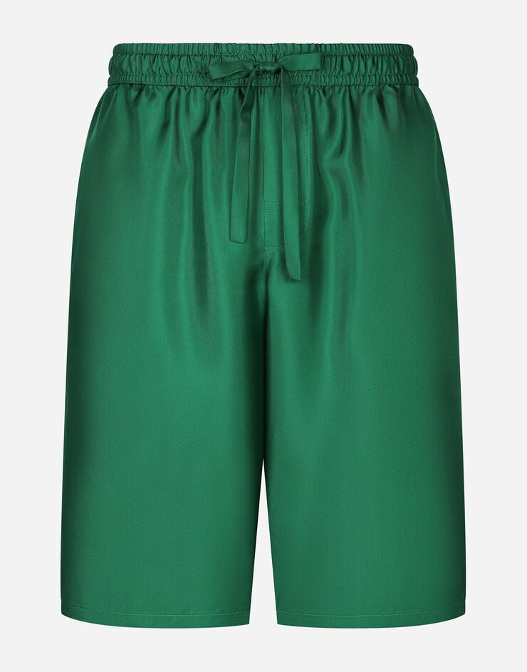 Dolce & Gabbana Embroidered silk jogging shorts Multicolor GV5MAZFU1S4