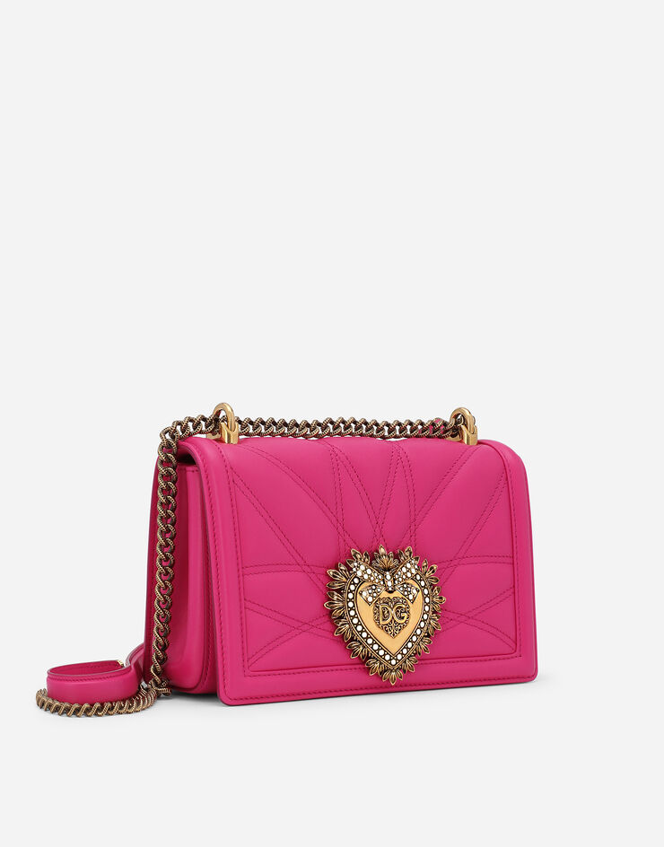 Dolce & Gabbana Medium Devotion bag in quilted nappa leather Rosa BB7158AW437