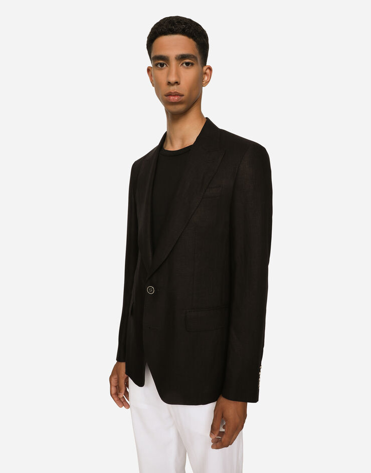 Dolce & Gabbana Linen Sicilia-fit jacket Black G2QS6TGG862