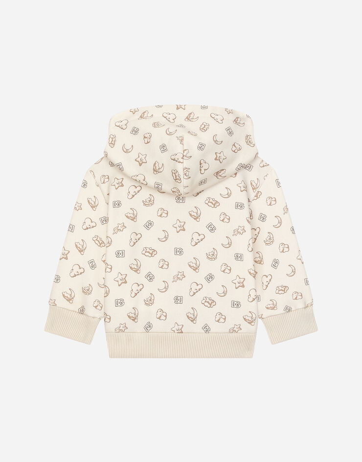 Dolce & Gabbana Sudadera de punto con capucha y estampado de estrellas y lunas Imprima L1JWJPHS7PH