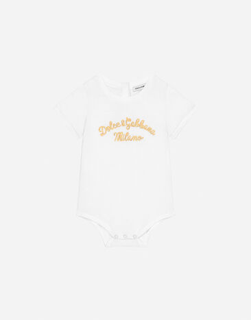 ${brand} Jersey bodysuit with Dolce&Gabbana logo ${colorDescription} ${masterID}