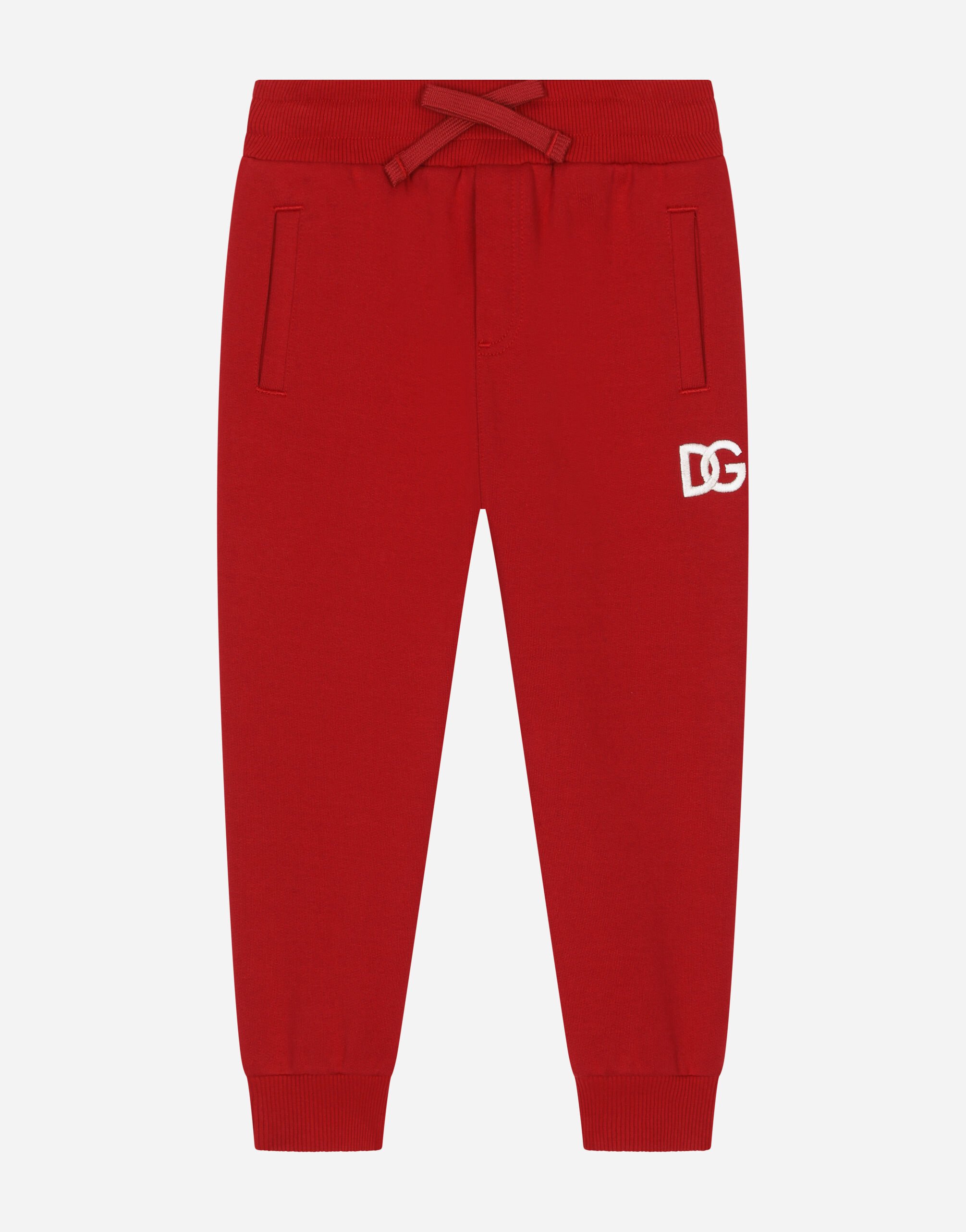 ${brand} Jersey jogging pants with DG logo embroidery ${colorDescription} ${masterID}