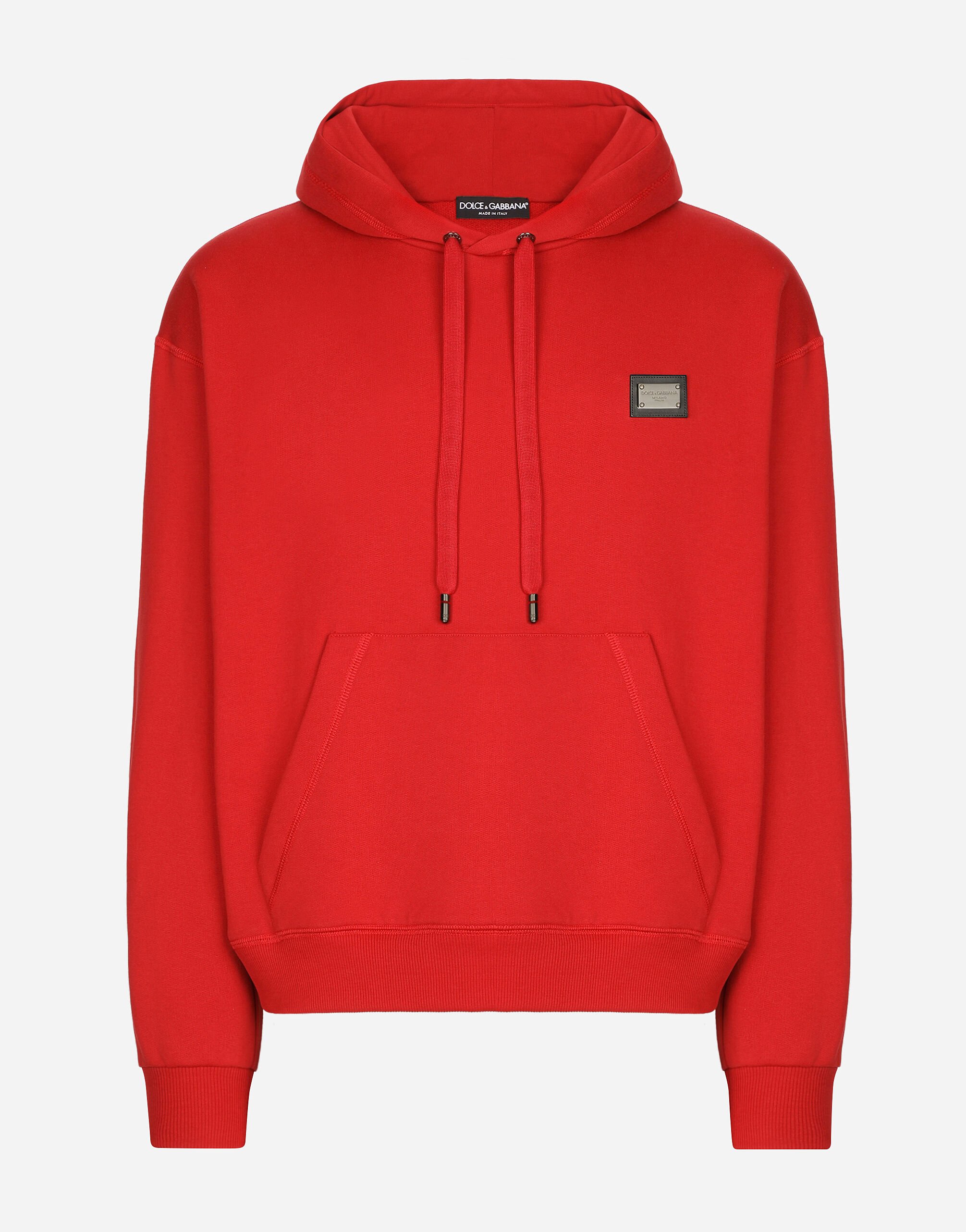 ${brand} Jersey hoodie with branded tag ${colorDescription} ${masterID}