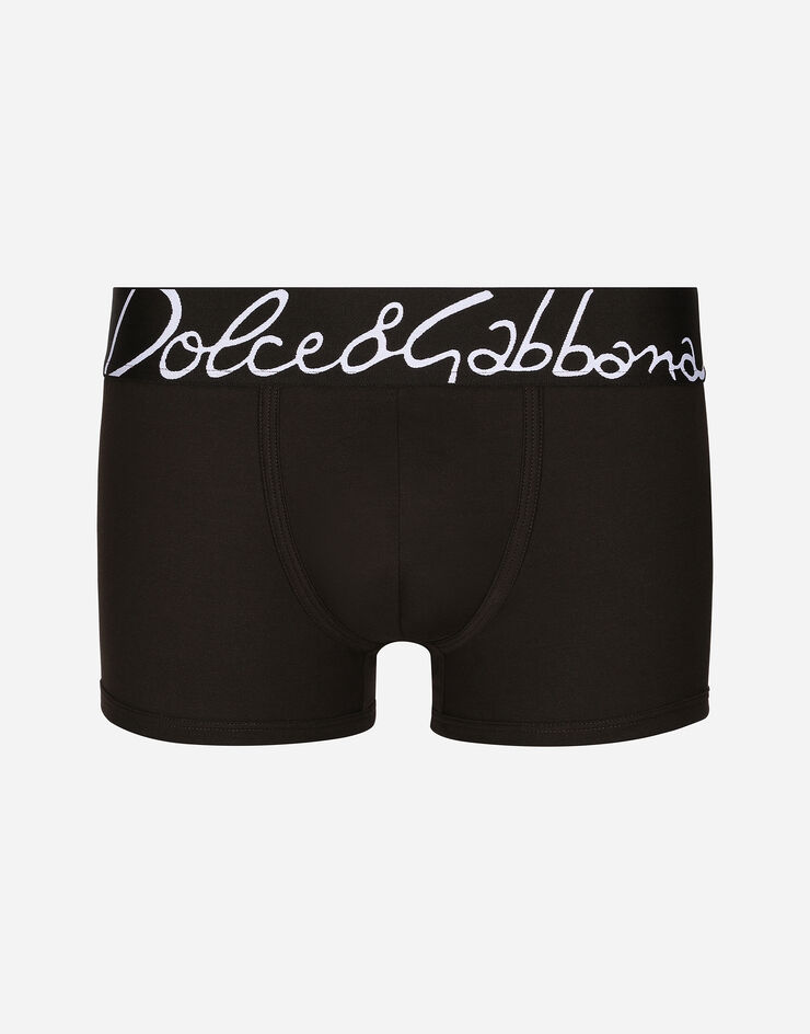 Dolce & Gabbana Bóxer regular de algodón elástico Marrón M4F34JONP20