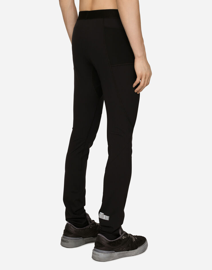Technical jersey leggings with DGVIB3 print in Black for