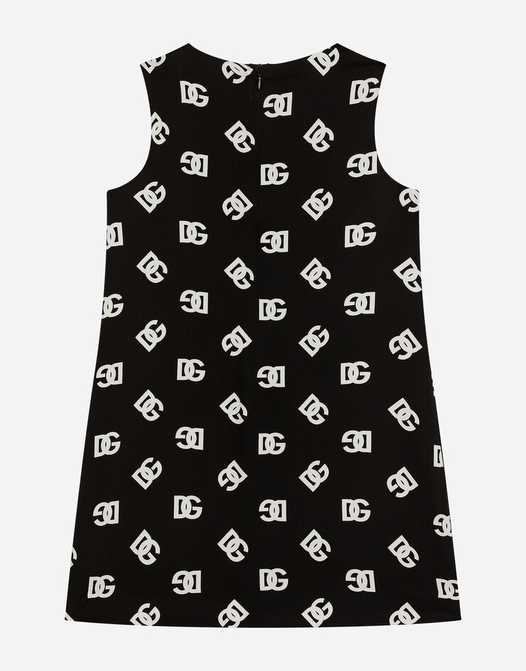 Dolce & Gabbana Charmeuse dress with DG logo print Imprima L53DM3FSA4I