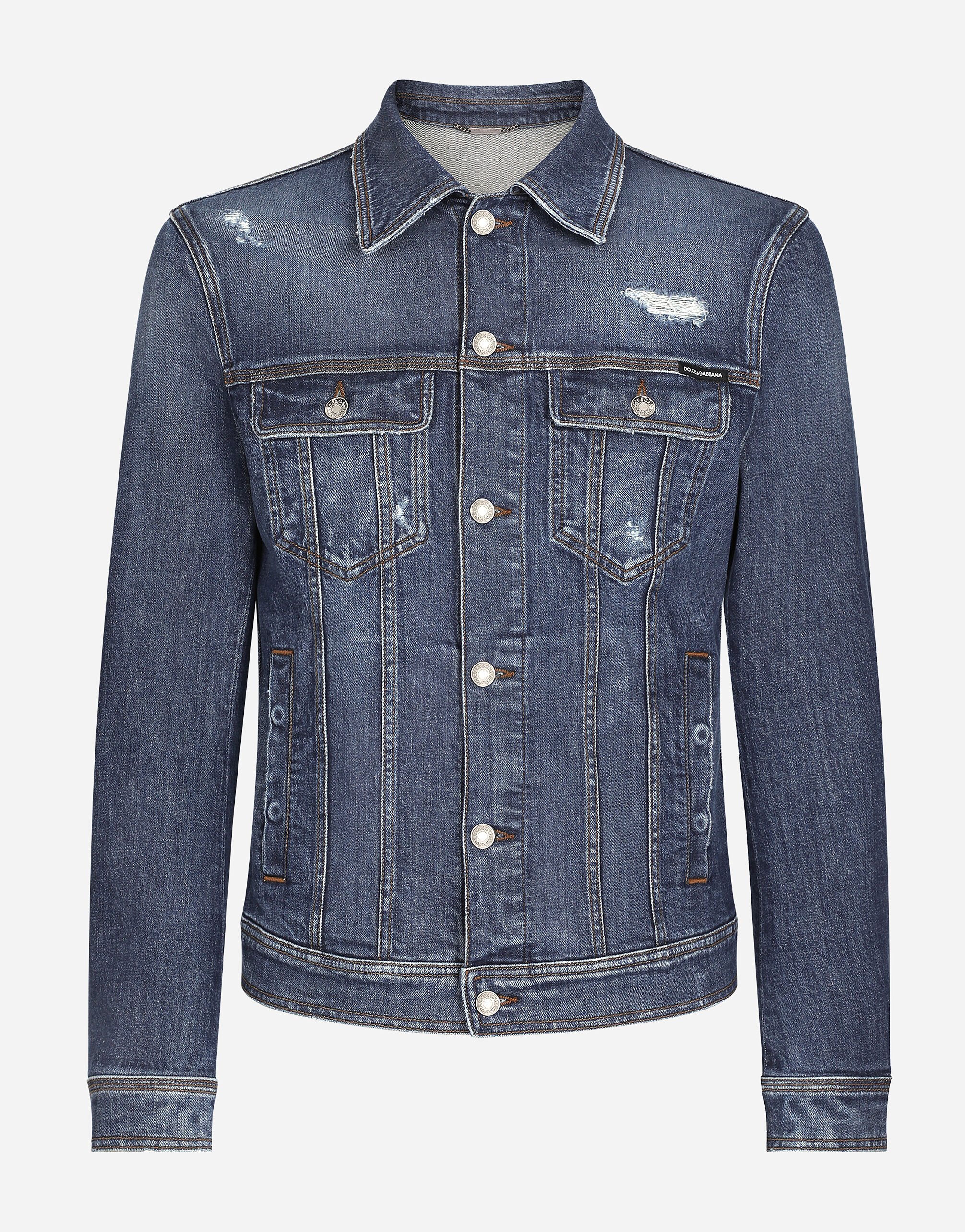 ${brand} Blouson en denim stretch ${colorDescription} ${masterID}