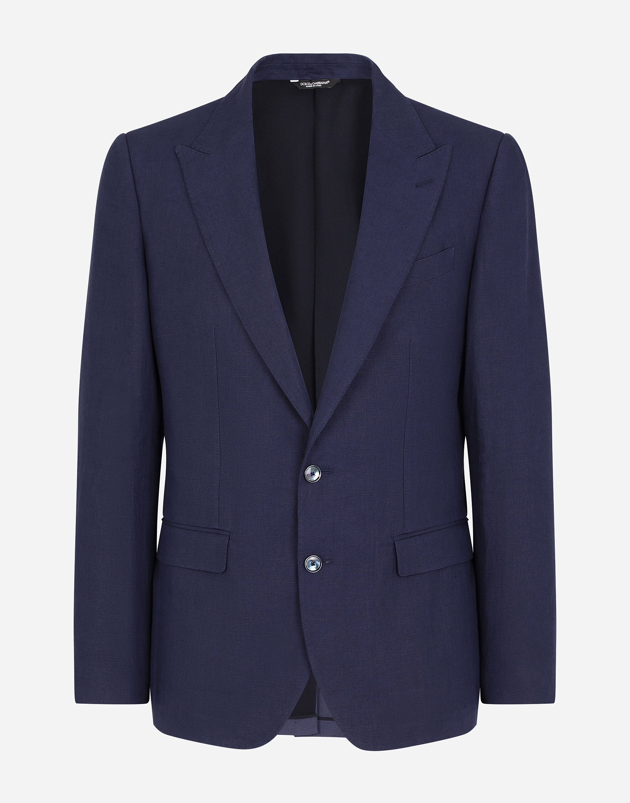 ブルーのメンズ スーツ タオルミーナフィット リネン | Dolce&Gabbana®