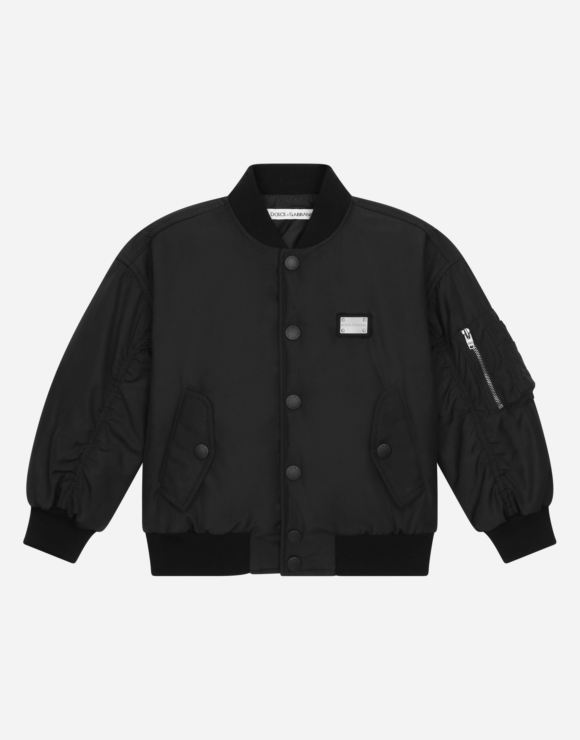 ${brand} Cordura bomber jacket with logo tag ${colorDescription} ${masterID}