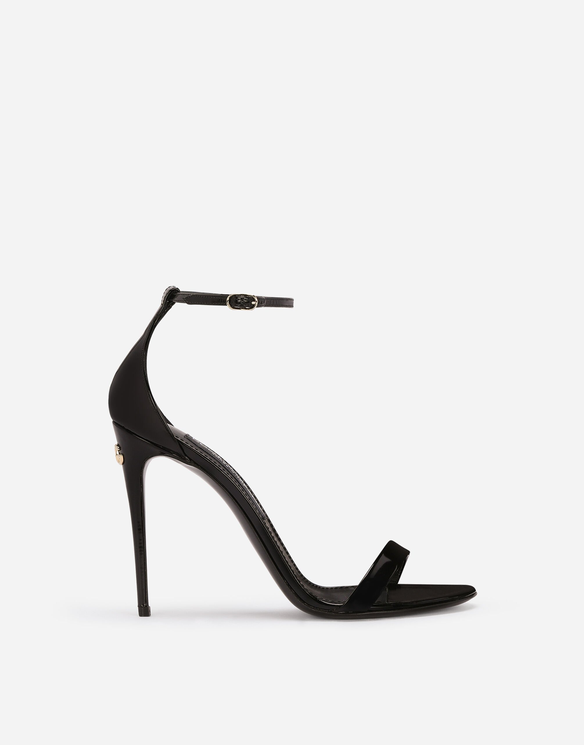 Dolce & Gabbana Polished calfskin sandals Black F26R2TOUADW