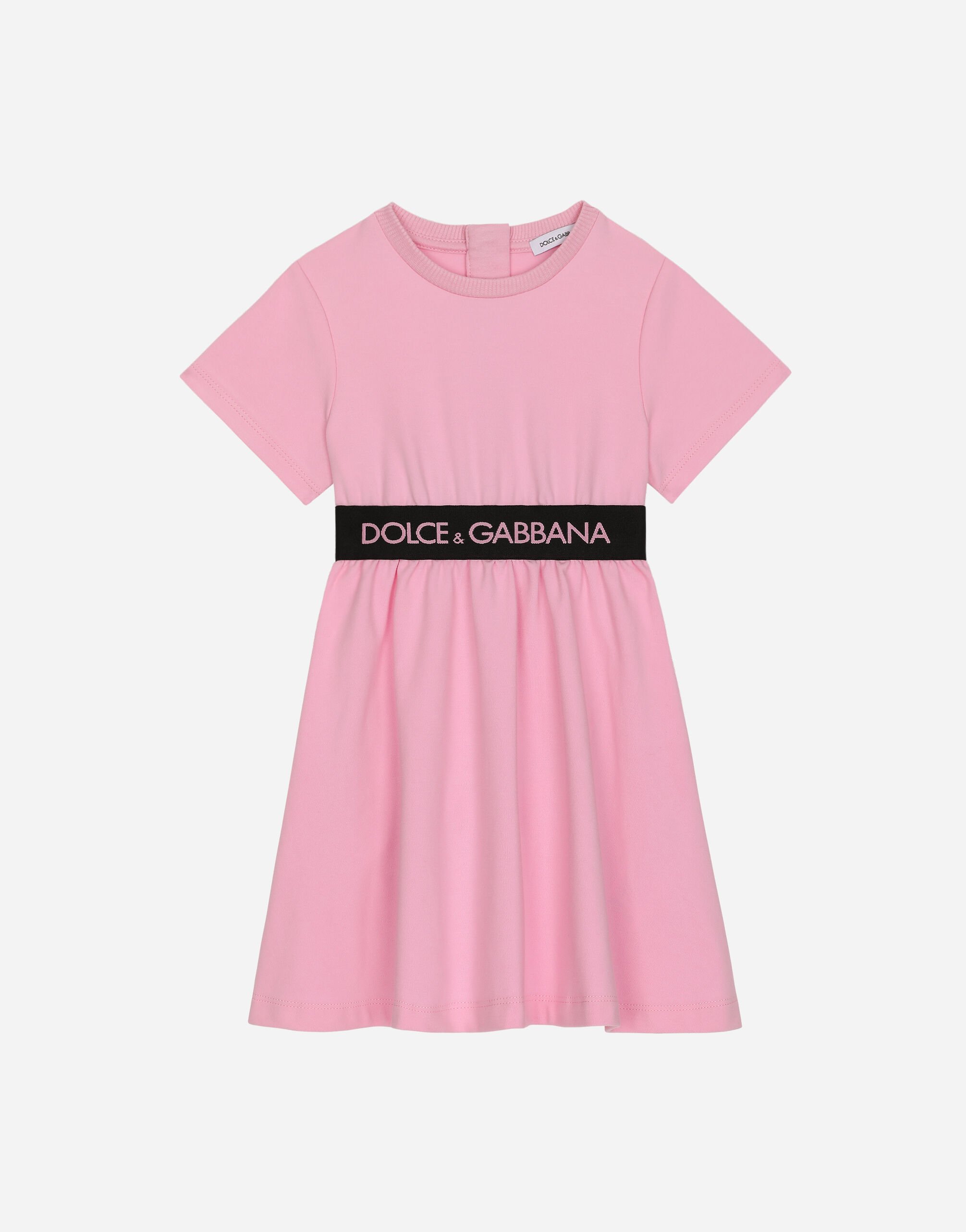 Dolce & Gabbana Interlock dress with branded elastic Print L2JDZ1G7NUL