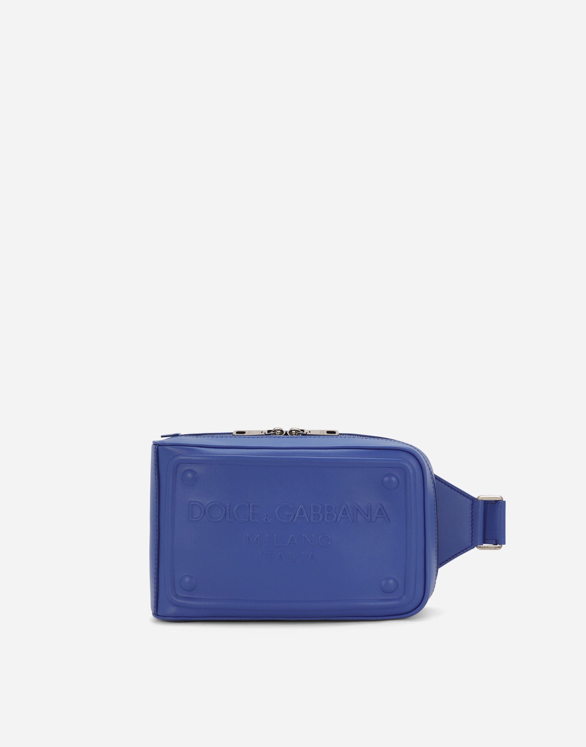 ${brand} Calfskin belt bag with raised logo ${colorDescription} ${masterID}