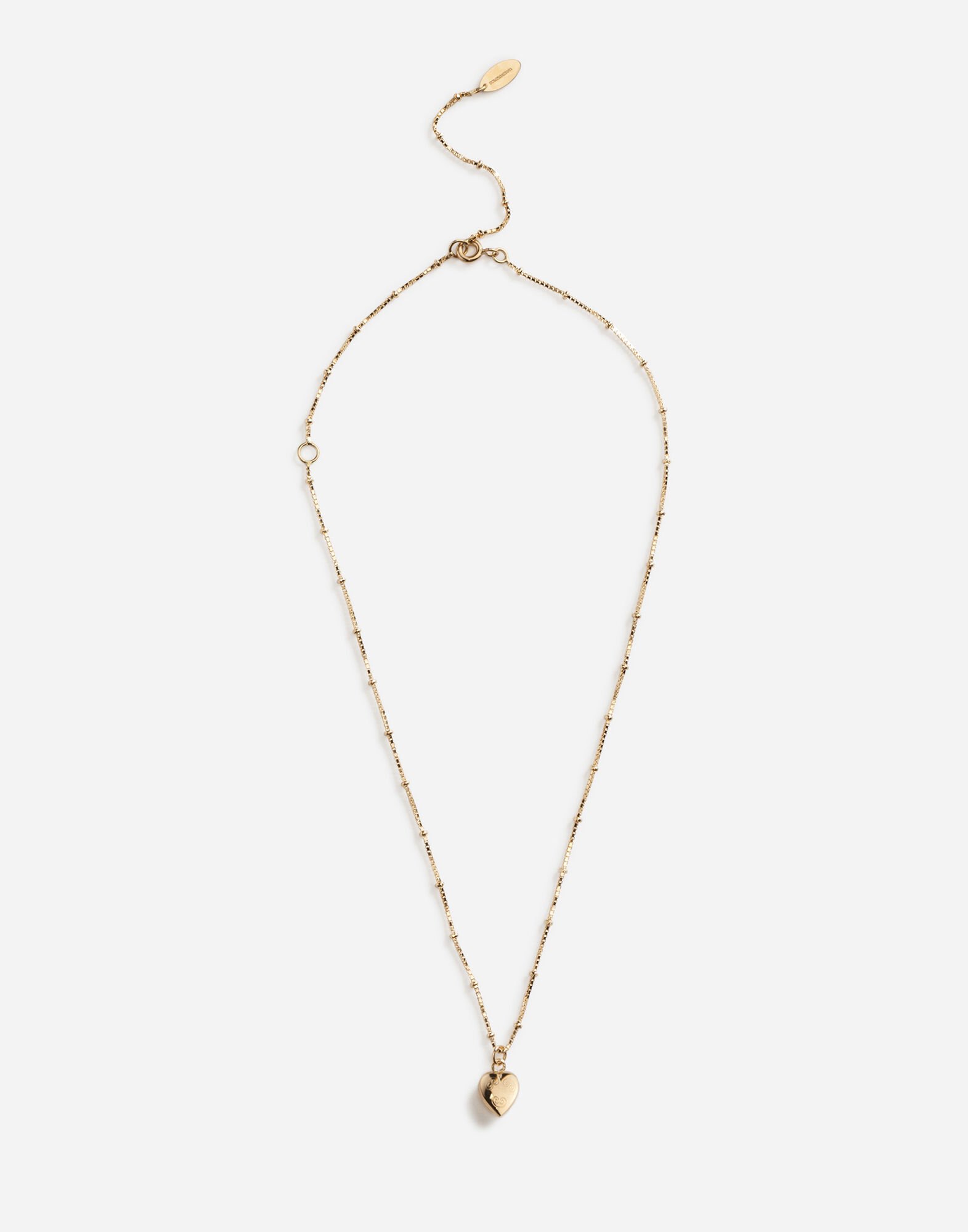 Dolce & Gabbana قلادة بحِلية على شكل قلب ذهبي WAEJ2GW0001