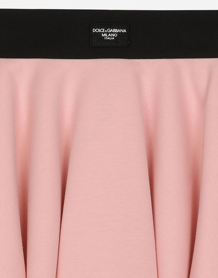 Dolce & Gabbana 로고 태그 서클 미니스커트 핑크 L54I67G7M7I