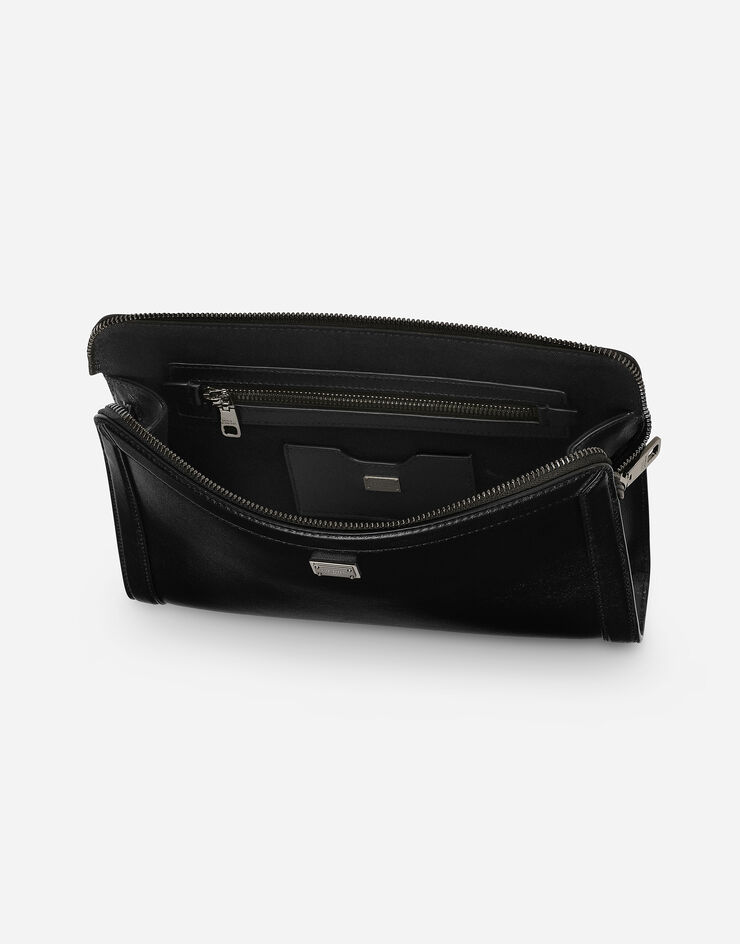 Dolce & Gabbana Pouch in pelle di vitello Nero BM2330AV956