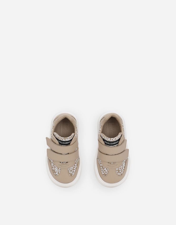 Dolce & Gabbana Canvas low-top sneakers with Dolce&Gabbana logo print Beige DN0211A4352