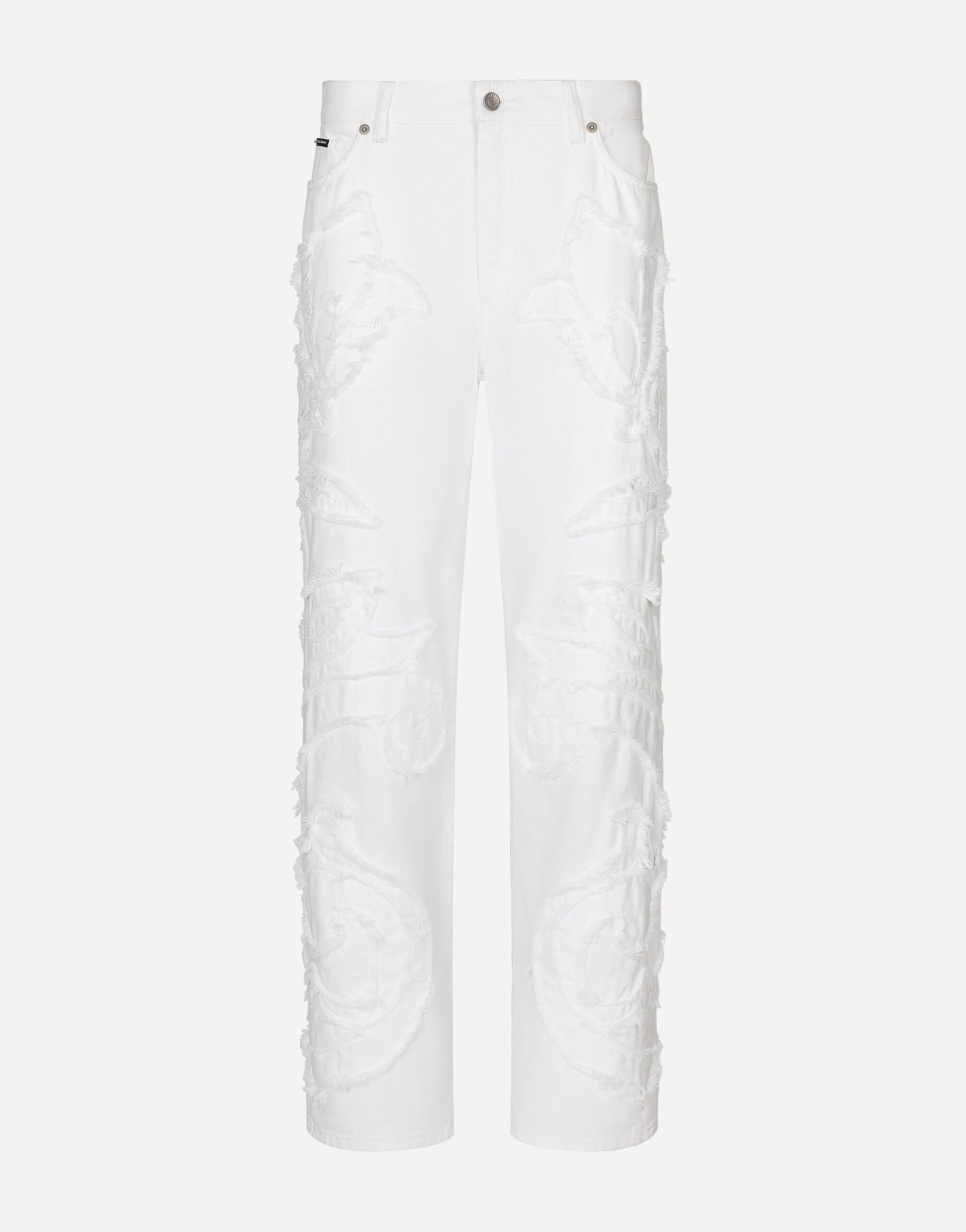 Dolce & Gabbana Boyfriend jeans with embroidery Multicolor F9R95DG8KZ4