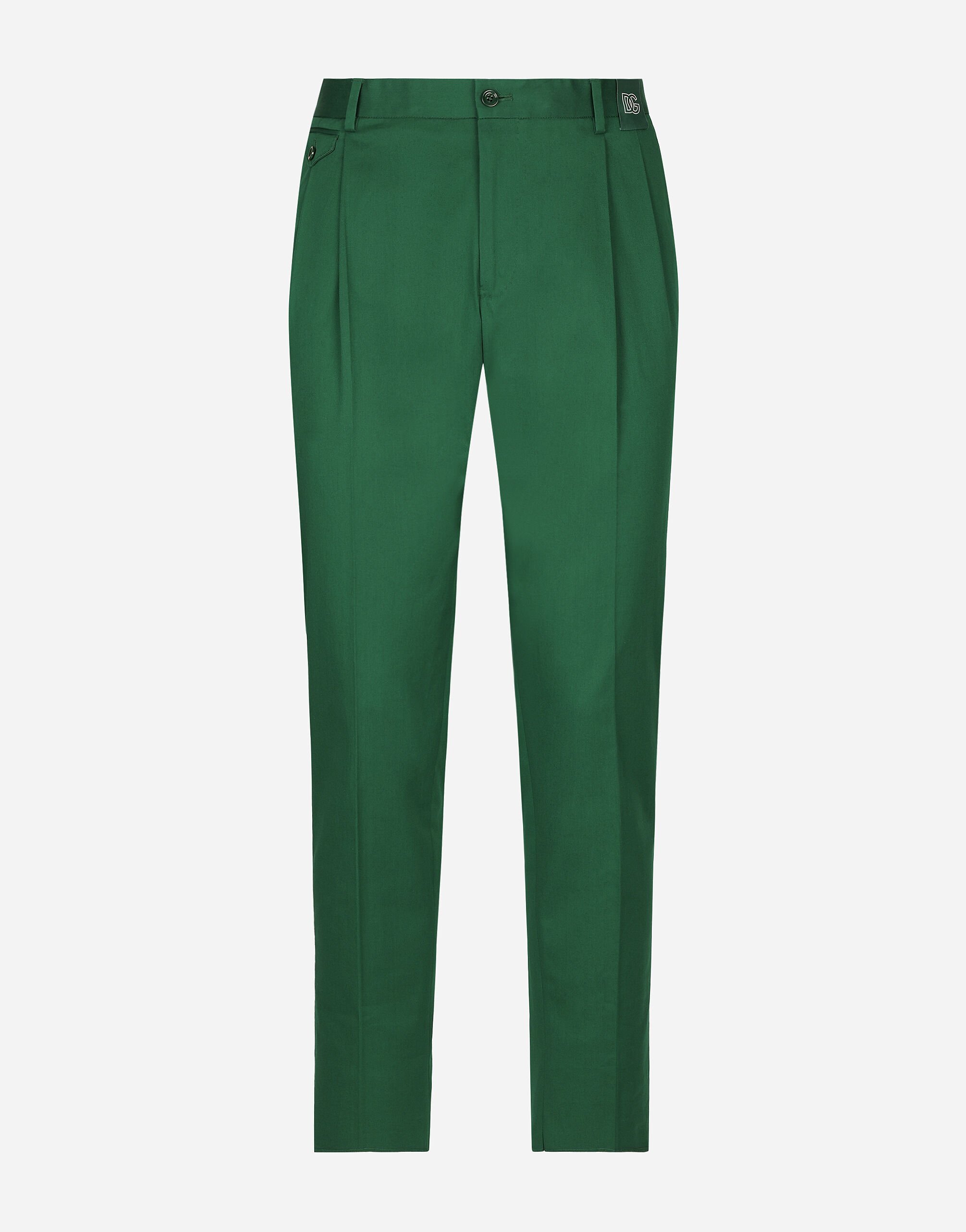 ${brand} Pantalón de gabardina elástica ${colorDescription} ${masterID}