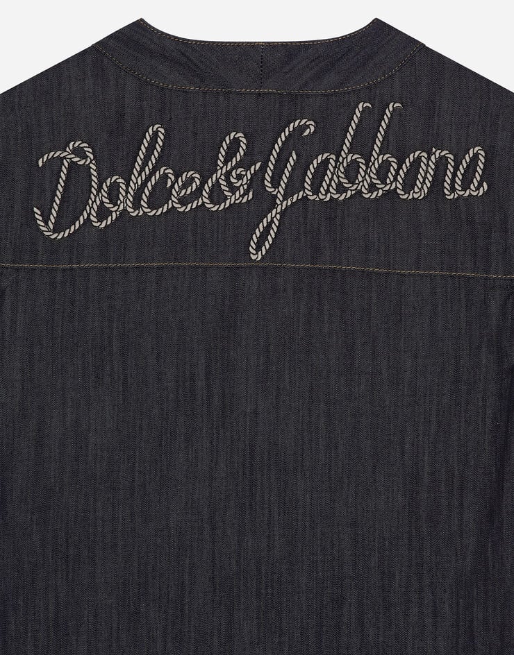 Dolce & Gabbana Jeanshemd mit Dolce&Gabbana-Logo Mehrfarbig L44S15LDC59