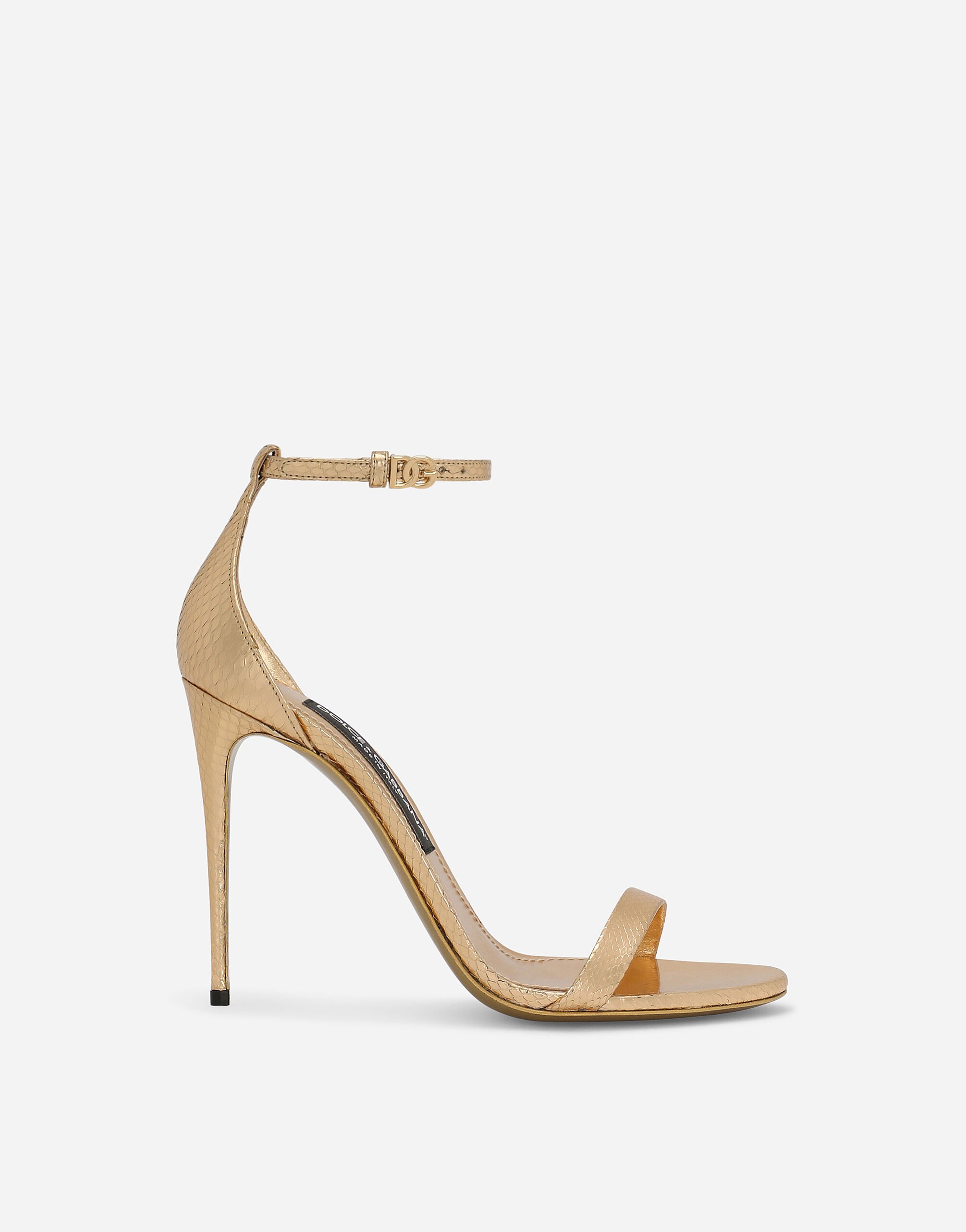 Dolce & Gabbana Python skin sandals White CR1354AT848