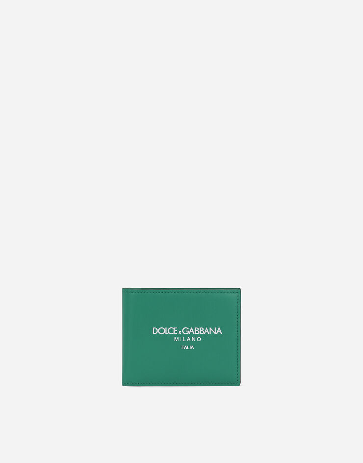 Dolce&Gabbana 徽标小牛皮折叠钱包 绿 BP3102AN244