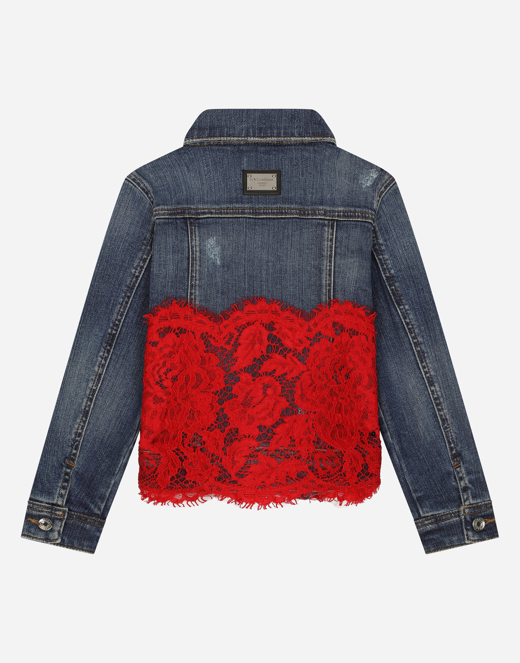 Lace Up Sleeve Detail Oversized Denim Jacket | boohoo