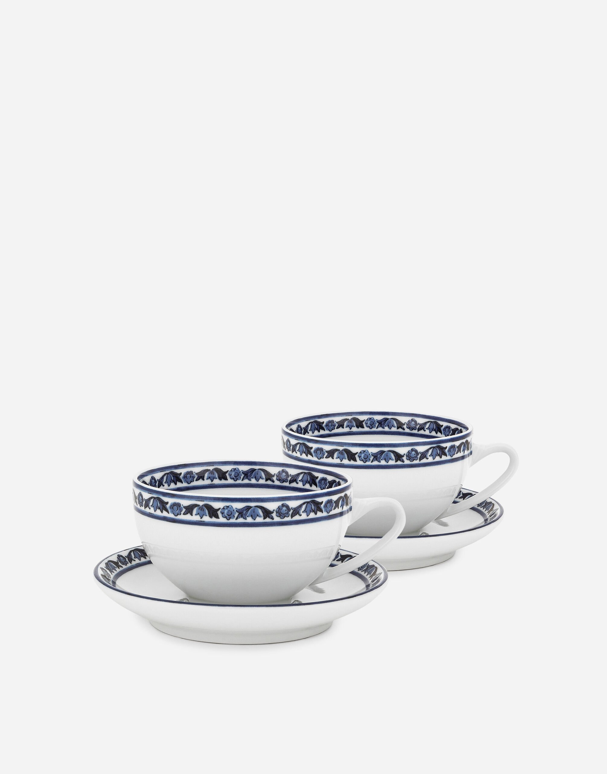 ${brand} Set de 2 Tasses à Thé avec Soucoupe en Porcelaine ${colorDescription} ${masterID}