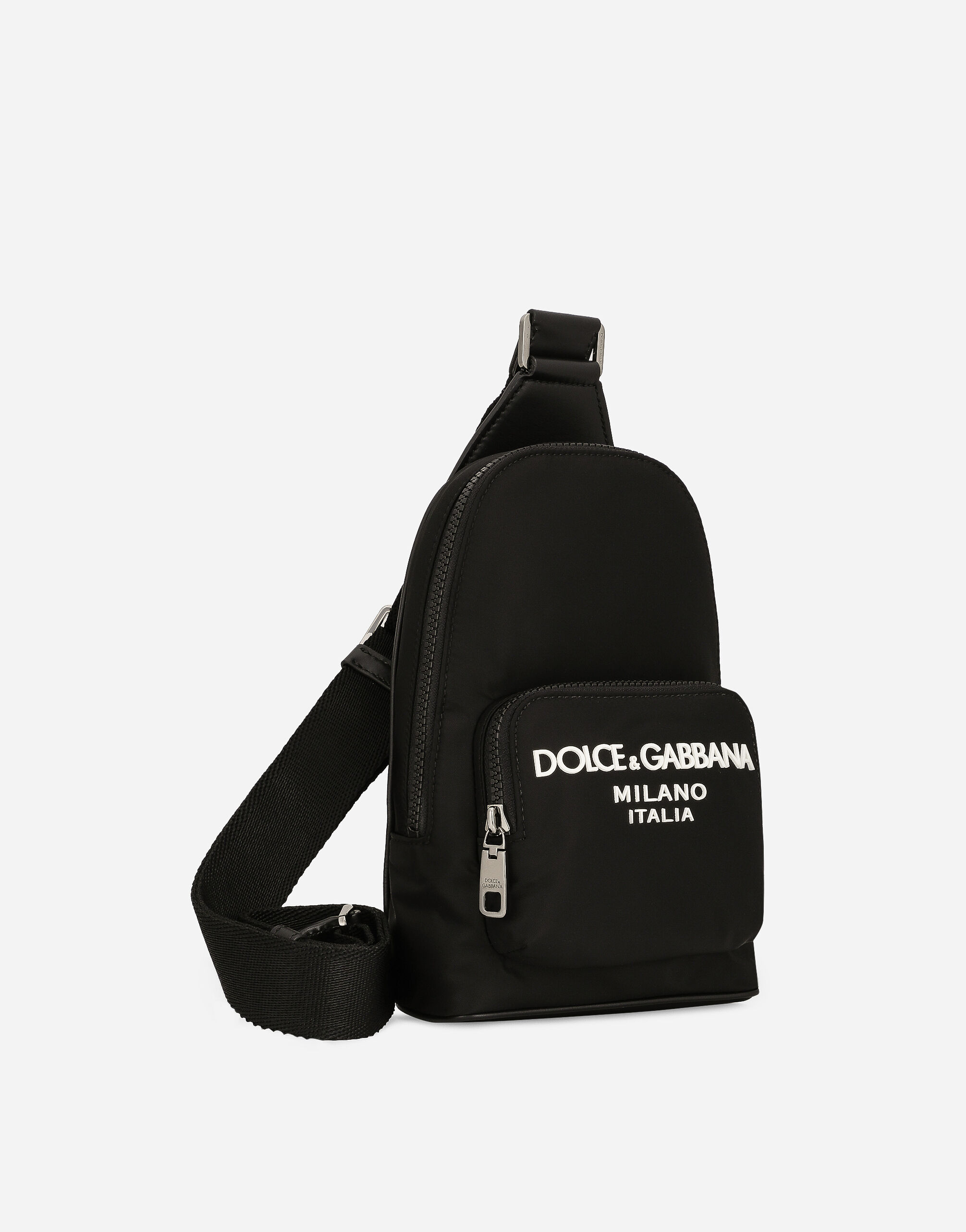 Nylon crossbody backpack in Black for Men | Dolce&Gabbana®