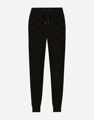 ${brand} Jersey jogging pants with all-over DG logo print ${colorDescription} ${masterID}