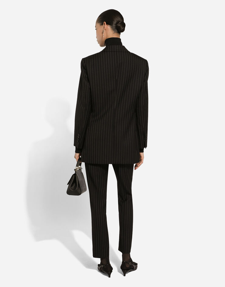 Dolce & Gabbana Single-breasted pinstripe wool jacket Multicolor F290XTFR21X