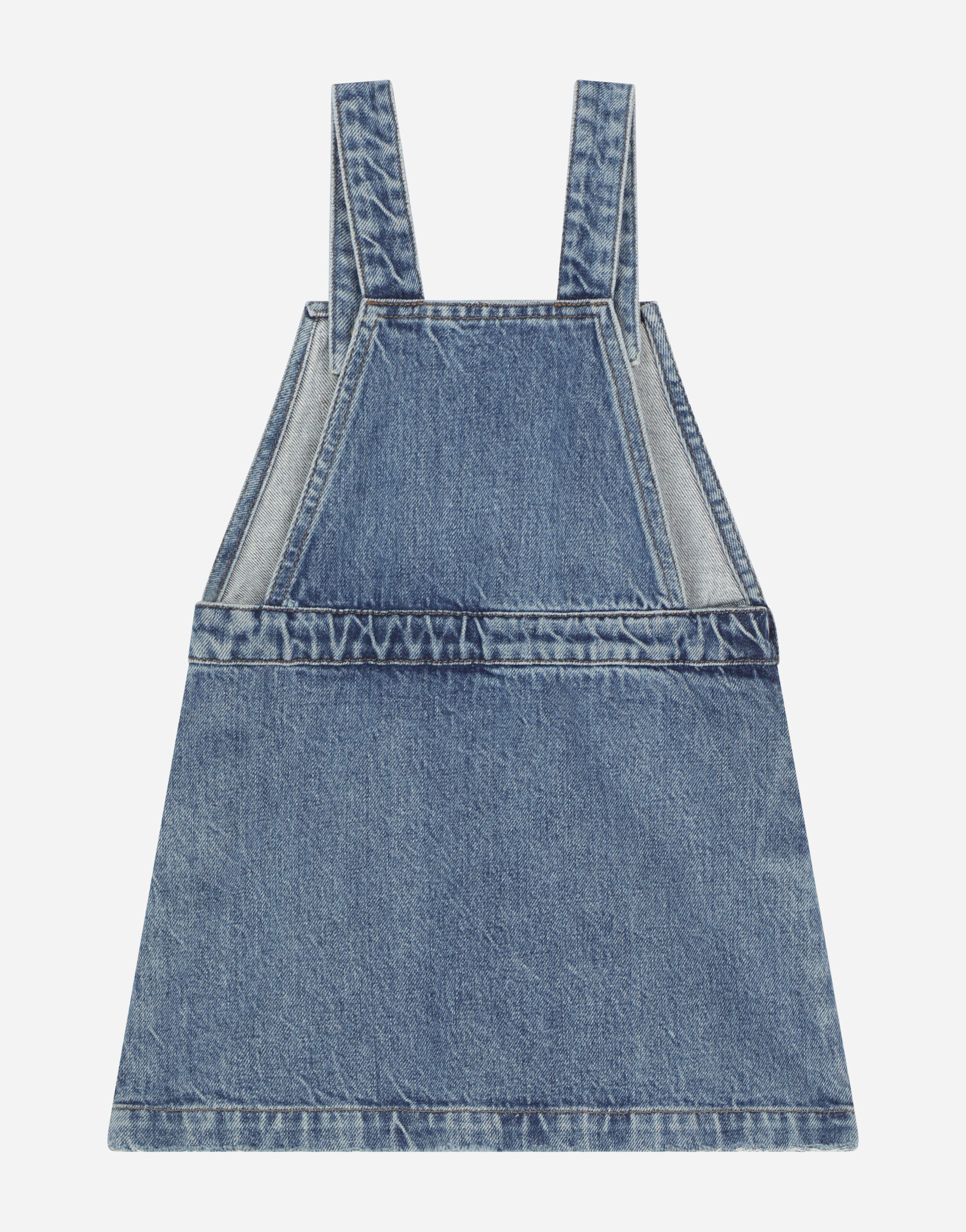 Denim dungarees with patch