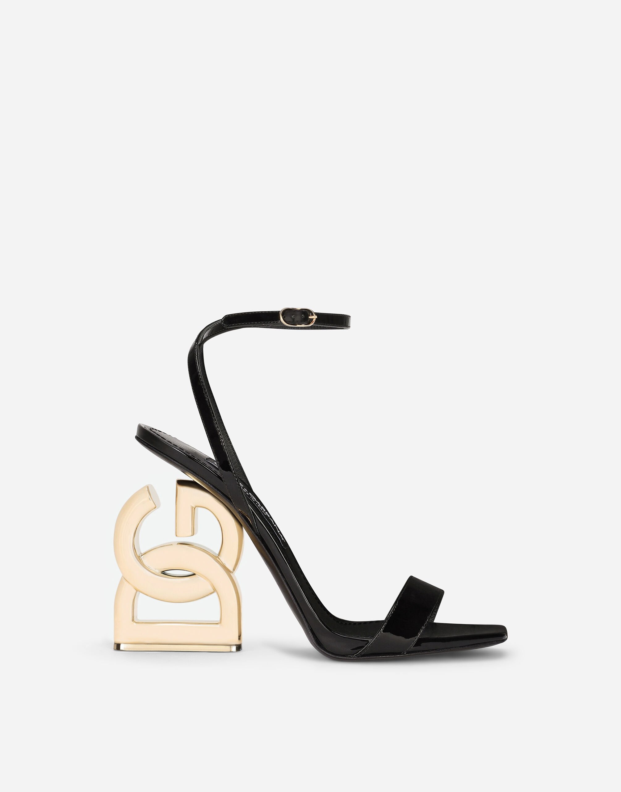 Patent leather sandals