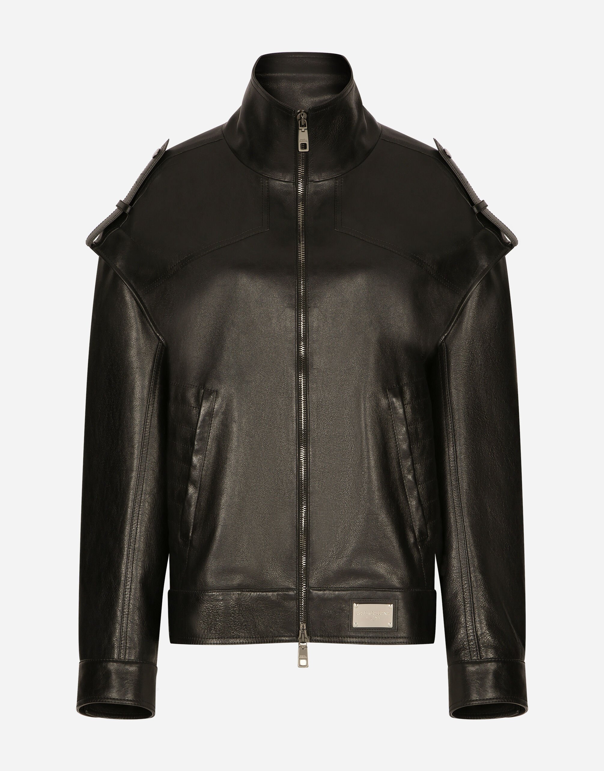 Dolce & Gabbana Oversize bullskin jacket Black F26R2TOUADW