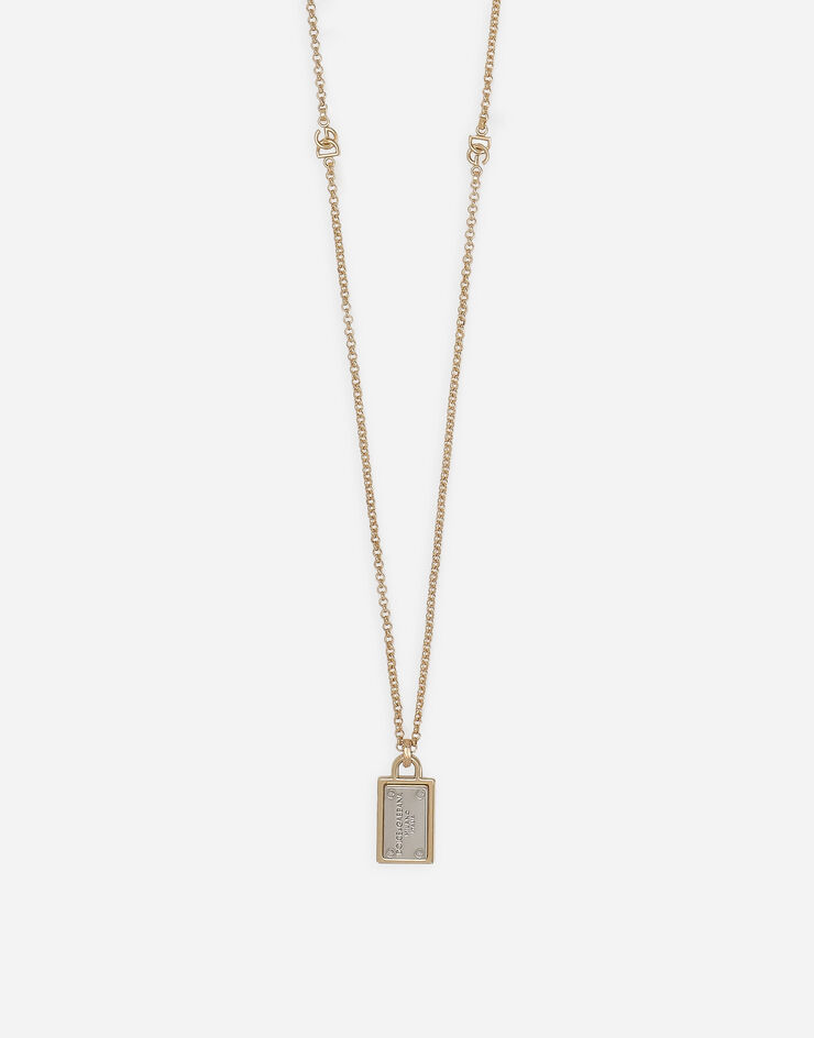 Dolce & Gabbana Halskette mit Plakette Gold WNQ3S5W1111