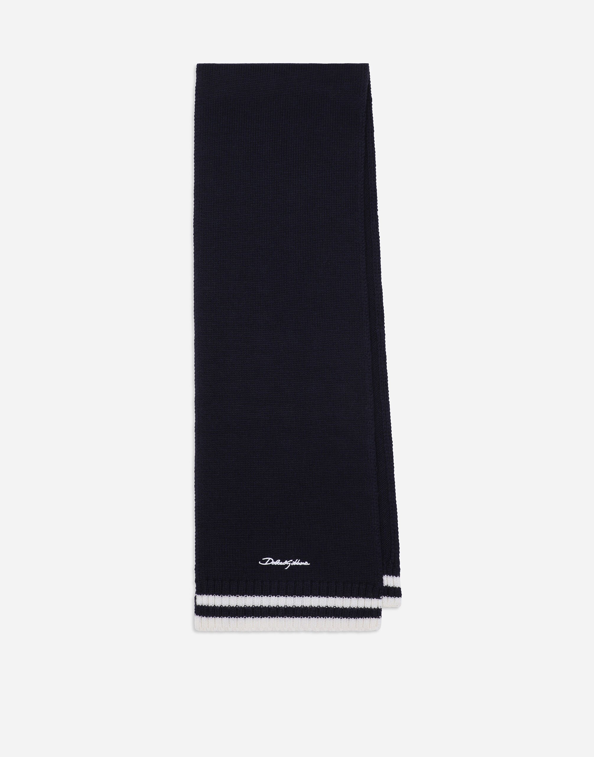 ${brand} Wool jacquard scarf with Dolce&Gabbana logo ${colorDescription} ${masterID}