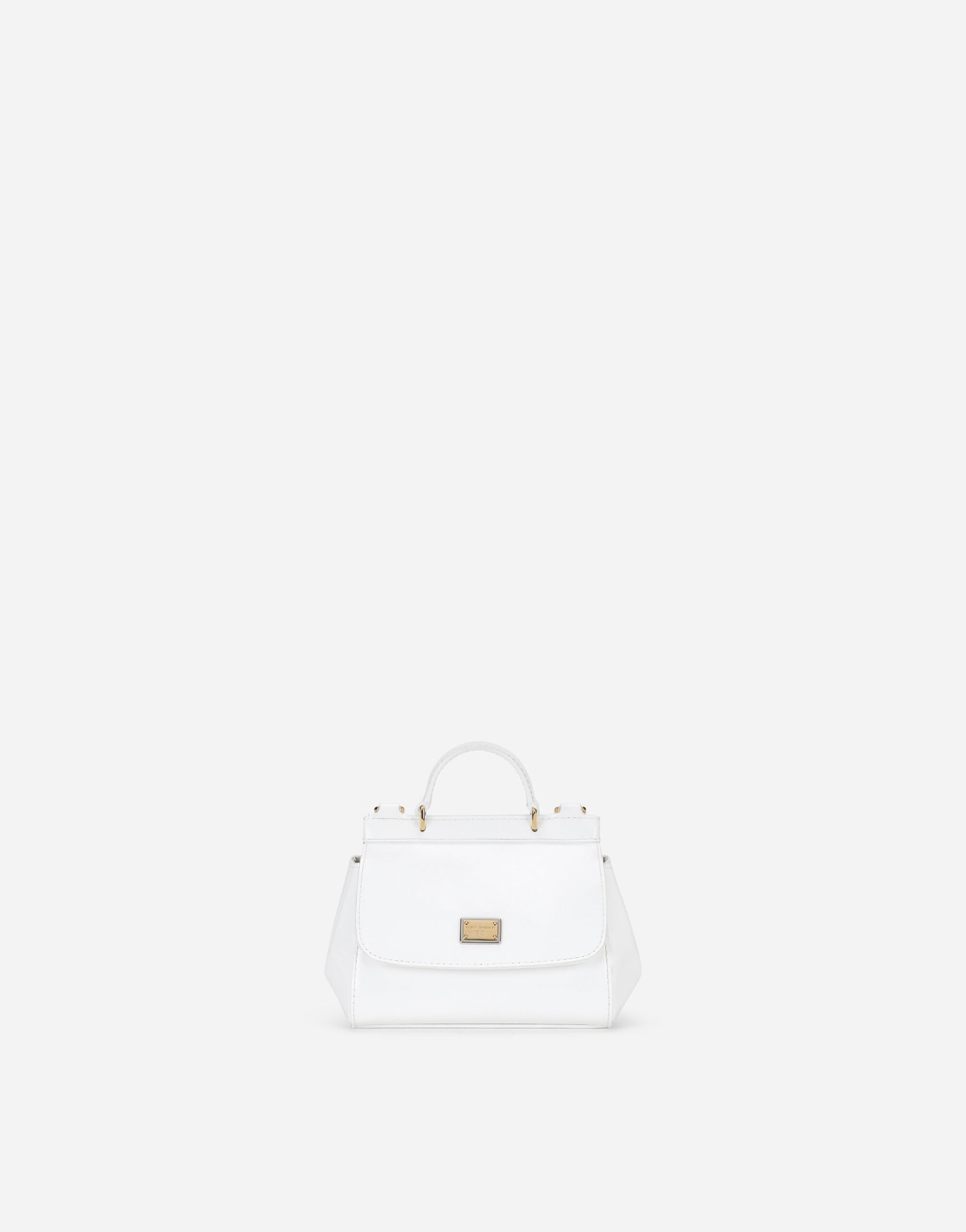 Dolce & Gabbana Patent leather mini Sicily bag White L51N69FG5BL