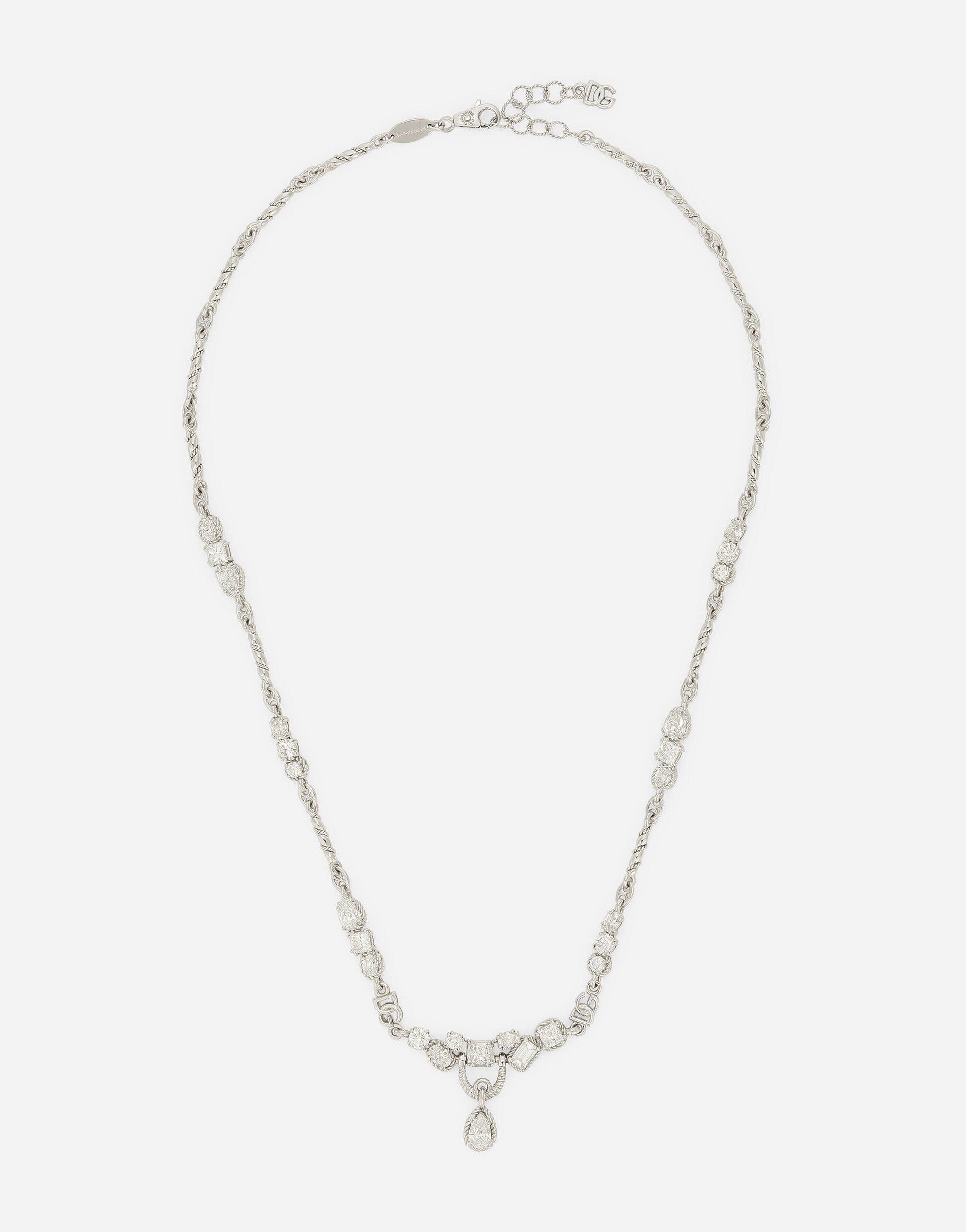 ${brand} Easy Diamond necklace in white gold 18Kt and diamonds ${colorDescription} ${masterID}
