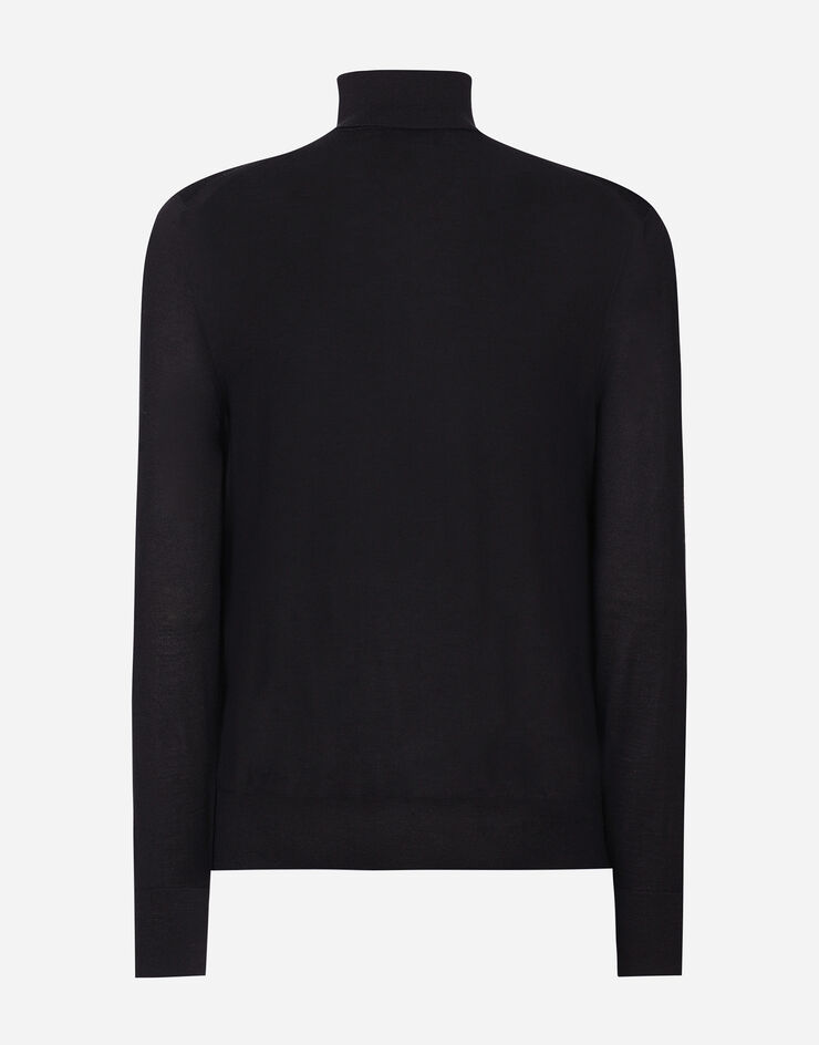 Dolce & Gabbana Cashmere and silk turtle-neck sweater Black GXW05TJFMEH