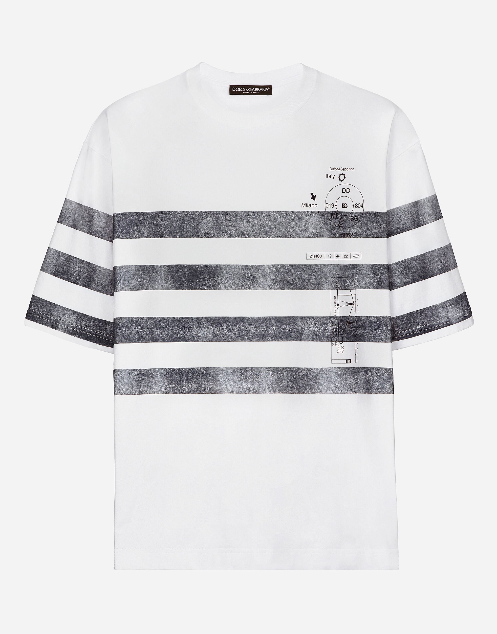 ${brand} Short-sleeved Marina-print T-shirt ${colorDescription} ${masterID}