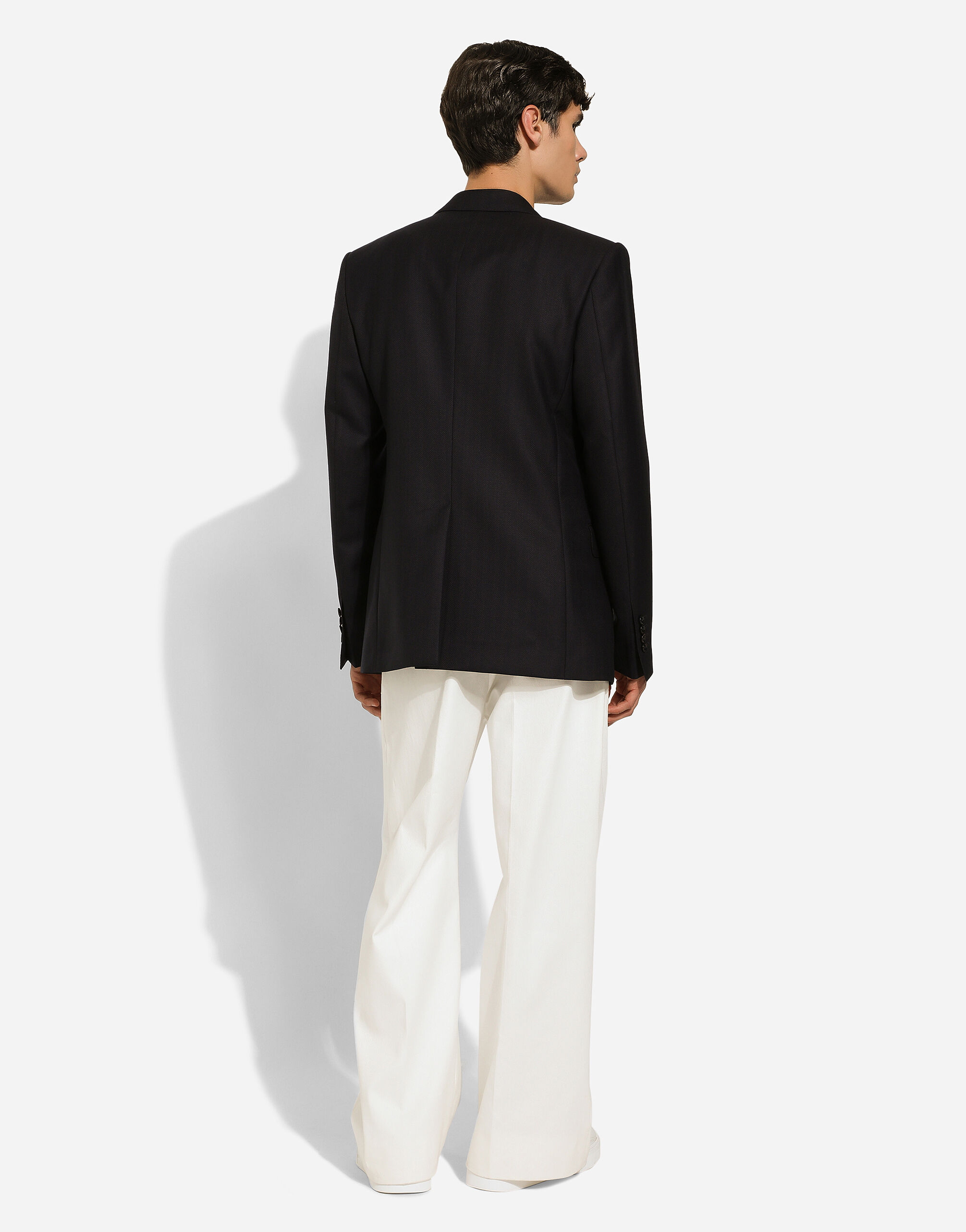Sailor-style stretch cotton pants in White for Men | Dolce&Gabbana®