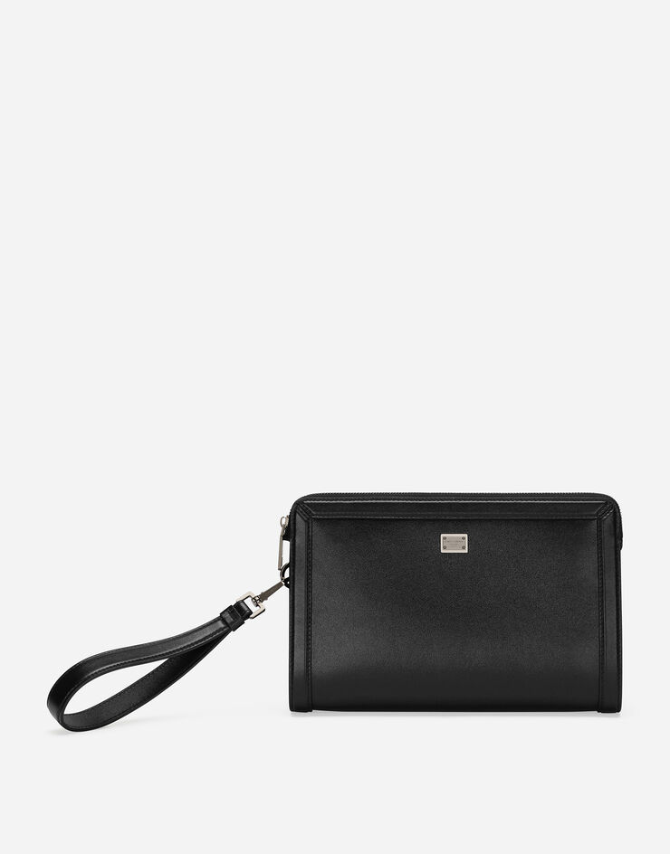 Dolce & Gabbana Pouch in pelle di vitello Nero BM2330AV956