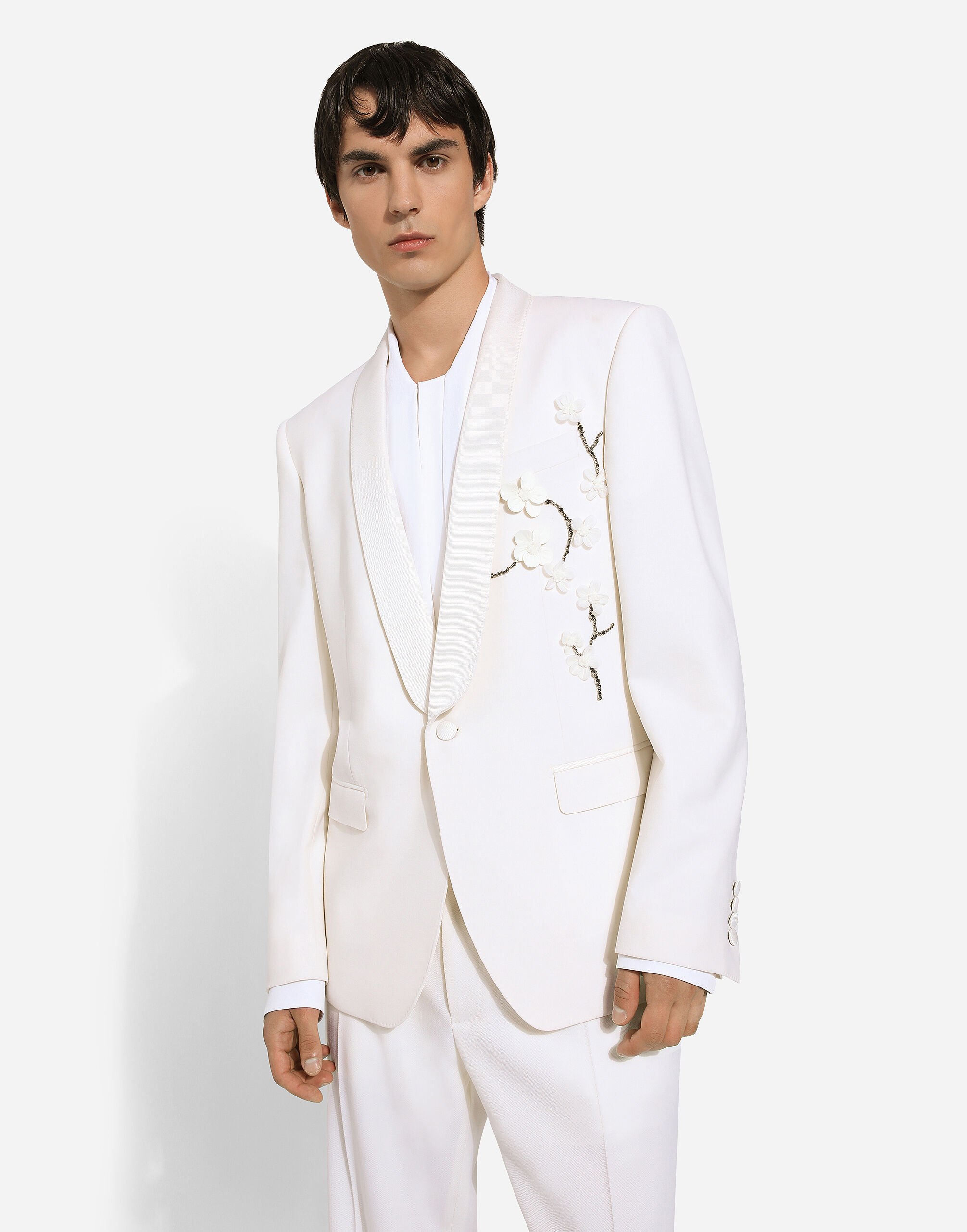 Single-breasted Martini-fit jacket with embroidery