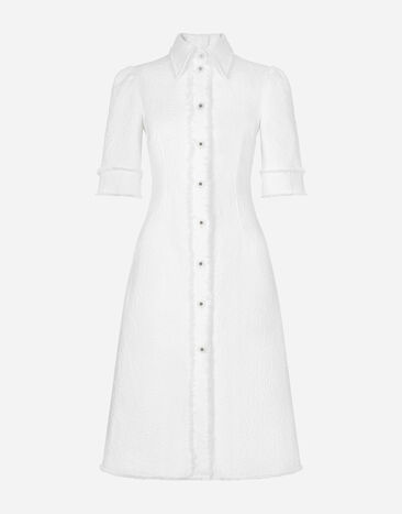 ${brand} Cotton raschel tweed calf-length dress ${colorDescription} ${masterID}